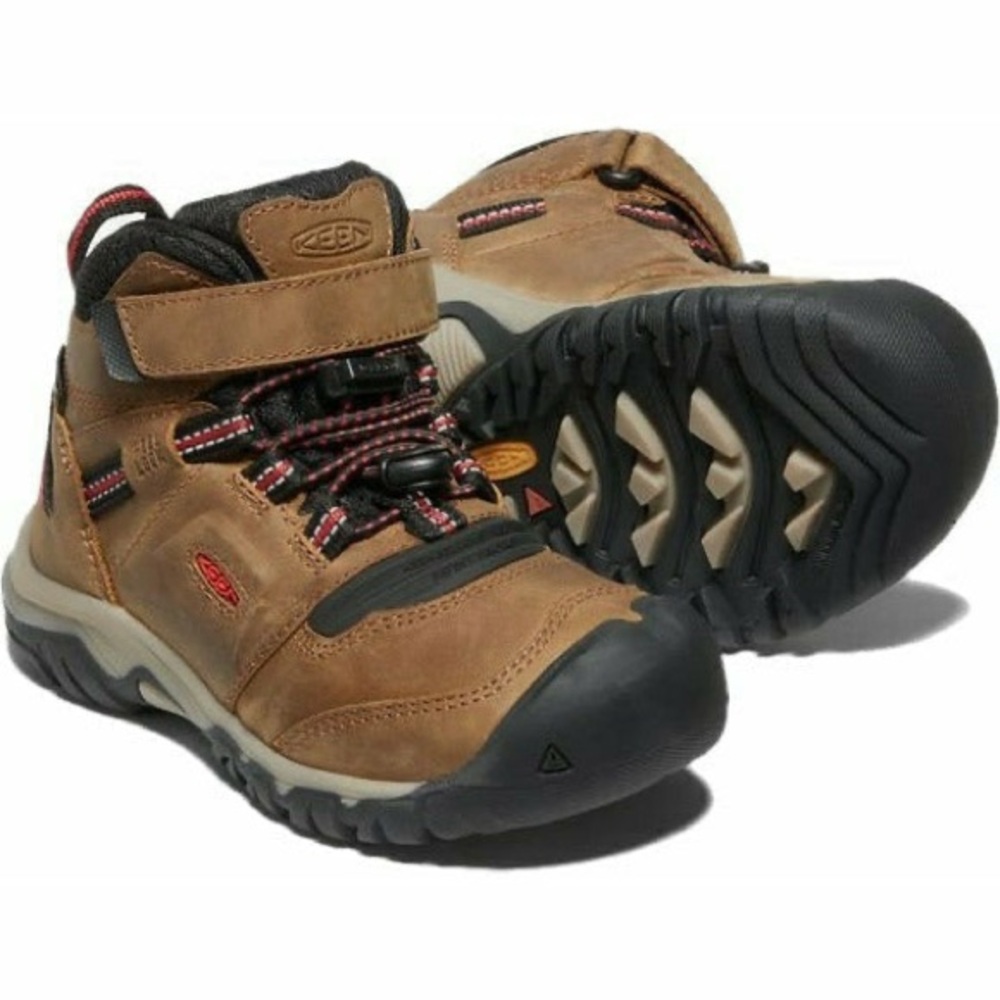 KEEN Boys Ridge Flex Mid Waterproof Boot Size 12